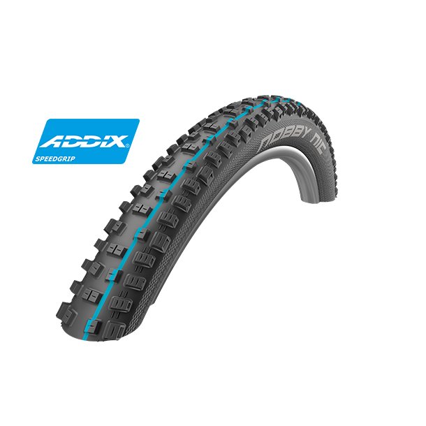 Foldedæk 27,5 X (vælg dæk bredde) EVO Nobby Nic SnakeSkin (Addix Speedgrip) - Foldedæk til MTB cykler 27,5" / 650 mm - Lystrupvej Varmepumper, Cykelværksted & Butik