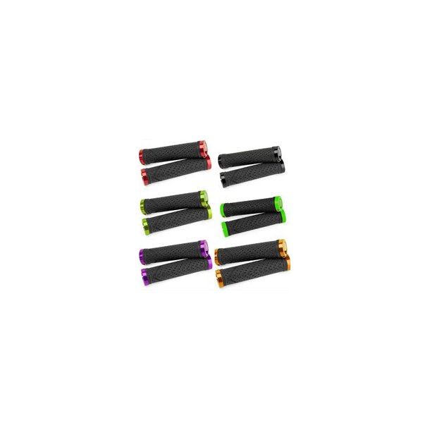 Sixpack farvede greb / håndtag med farvede spænd-ringe