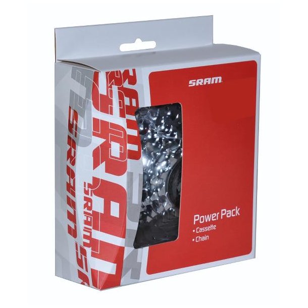 Sampak kassette 10sp 11-32t PG1050 + PC1031 kæde SRAM sølv - Kassette og i sampak 10 - Varmepumper, Cykelværksted & Butik