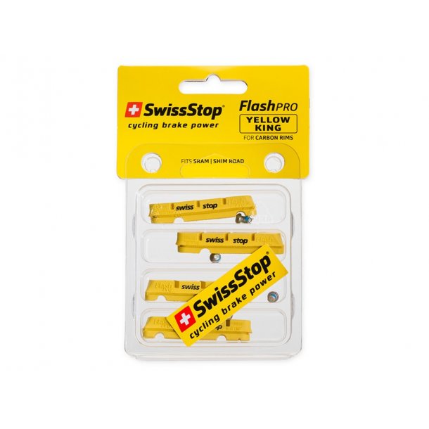 SWISSSTOP Flg bremse gummi st FlashPro Yellow King til Carbon flge Pakke med 2 st